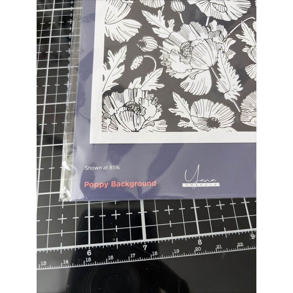 Spellbinders BetterPress Press Plates Poppy Background, BP-217 Yana Smakula New - Picture 4 of 10